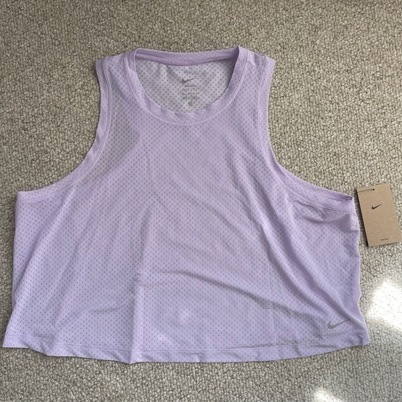 Nike Dri-Fit Purple Mesh Classic Breathable Athletic Tank Top Sz XL NWT - Picture 1 of 7